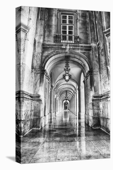 Portugal, Lisbon. Columns of the Arcade of Commerce Square with Reflections-Terry Eggers-Premier Image Canvas