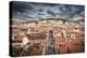 Portugal, Lisbon, Rooftop View of Baixa District with Sao Jorge Castle and Alfama District Beyond-Alan Copson-Premier Image Canvas