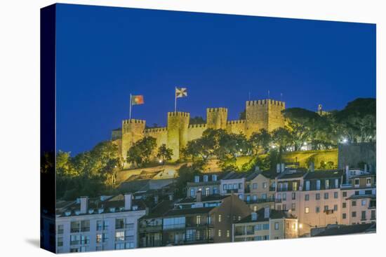 Portugal, Lisbon, Sao Jorge Castle at Dusk-Rob Tilley-Premier Image Canvas