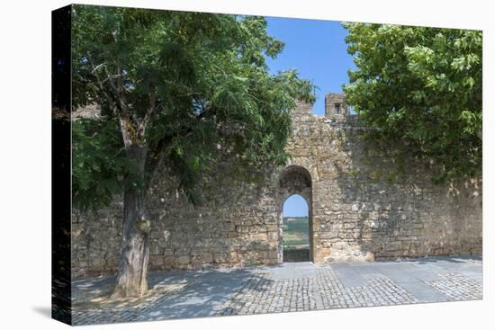 Portugal, Obidos, View of Farm Through Battlement Opening in Courtyard-Lisa S. Engelbrecht-Premier Image Canvas