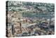 Portugal, Porto, Looking Down on Central Porto Rooftops and the Douro River-Rob Tilley-Premier Image Canvas