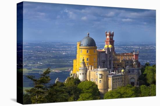 Portugal, Sintra. Overview of Pena Palace-Jaynes Gallery-Premier Image Canvas