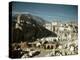 Post War Reconstruction of Benedictine Abbey of Montecassino and Statue of St. Benedict Standing-Jack Birns-Premier Image Canvas