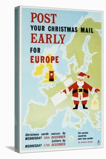 Post Your Christmas Mail Early for Europe-null-Stretched Canvas