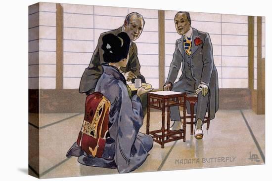 Postcard by Leopoldo Metlicovitz Created on Occasion of Premiere of Opera Madame Butterfly-Giacomo Puccini-Premier Image Canvas