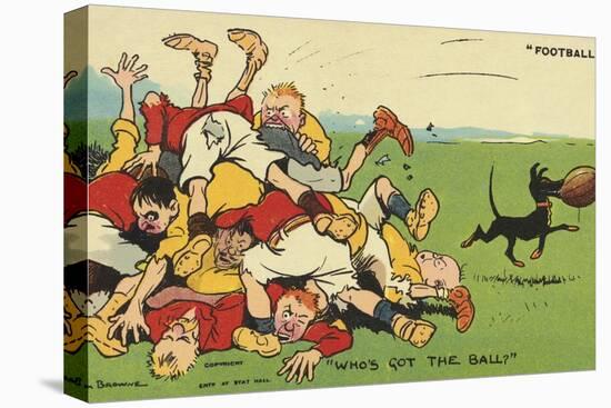 Postcard Cartoon of Rugby Match-Rykoff Collection-Premier Image Canvas