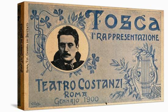 Postcard Created on Occasion of Premiere of Opera Tosca-Giacomo Puccini-Premier Image Canvas