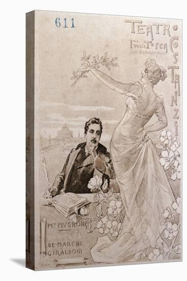 Postcard Created on Occasion of Premiere of Opera Tosca-Giacomo Puccini-Premier Image Canvas