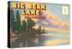 Postcard Folder, Big Bear Lake, California-null-Stretched Canvas