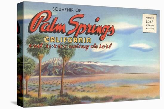 Postcard Folder, Palm Springs, California-null-Stretched Canvas