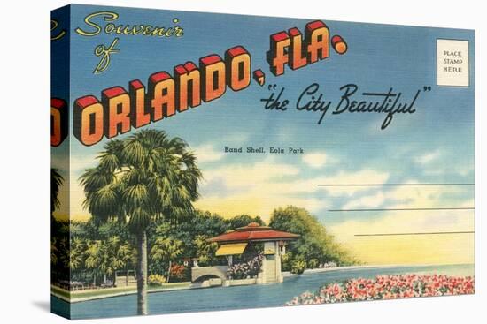 Postcard Folder, Souvenir of Orlando, Florida-null-Stretched Canvas