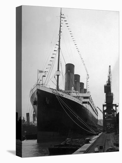 Postcard of British Luxury Liner "S.S. Titanic" in Dock at Southampton Prior to Fatal Maiden Voyage-null-Premier Image Canvas