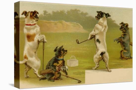 Postcard of Dogs Golfing-null-Premier Image Canvas