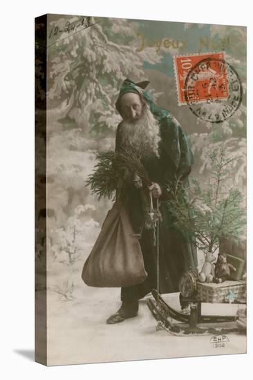 Postcard of Father Christmas, Sent on 24th December 1913-French Photographer-Premier Image Canvas