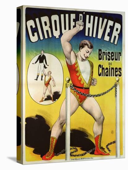 Poster Advertising a Strongman at the 'Cirque D'Hiver'-null-Premier Image Canvas