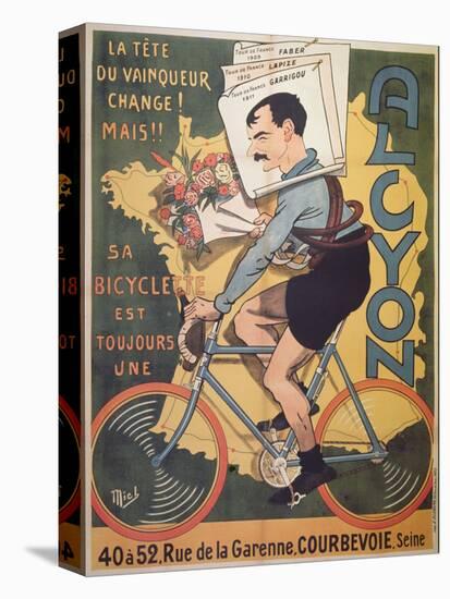 Poster Advertising 'Alcyon' Cycles with the Winners of Tour de France Faber-Michel, called Mich Liebeaux-Premier Image Canvas