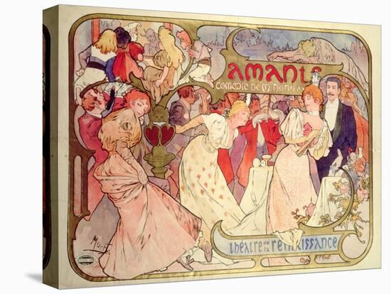 Poster Advertising 'Amants', a Comedy at the Theatre De La Renaissance, 1896-Alphonse Mucha-Premier Image Canvas