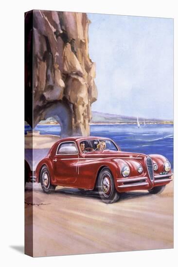 Poster Advertising an Alfa Romeo 6C 2500 Super Sports, 1948-null-Premier Image Canvas
