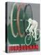 Poster Advertising Bergougnan Bicycle Tyres, 1940-null-Premier Image Canvas