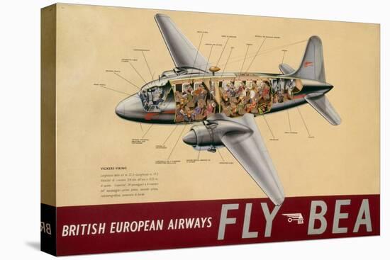 Poster Advertising 'British European Airways', C.1950-null-Premier Image Canvas