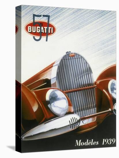 Poster Advertising Bugatti Cars, 1939-null-Premier Image Canvas