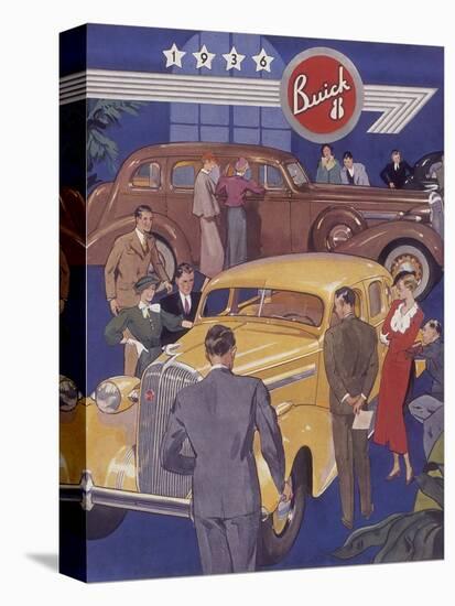 Poster Advertising Buick Cars, 1936-null-Premier Image Canvas