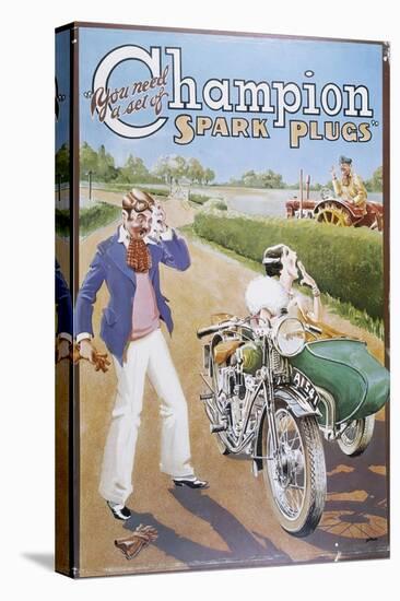 Poster Advertising Champion Spark Plugs-null-Premier Image Canvas