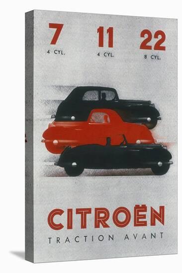 Poster Advertising Citroën Cars, 1934-null-Premier Image Canvas