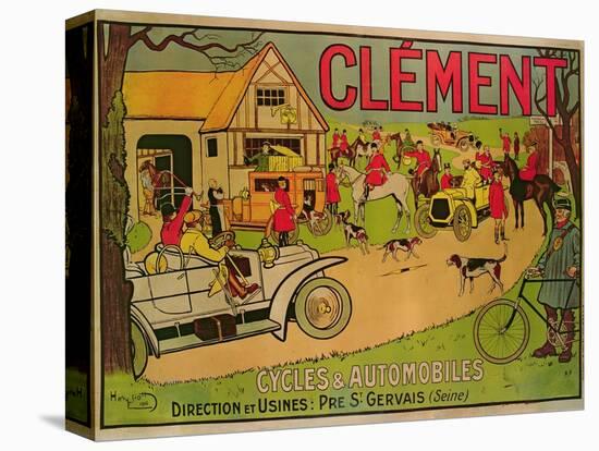 Poster Advertising 'Cycles and Motorcars Clement', Pre Saint-Gervais, 1906-French School-Premier Image Canvas