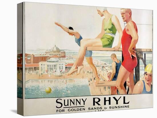 Poster Advertising Sunny Rhyl (Colour Litho)-Septimus Edwin Scott-Premier Image Canvas