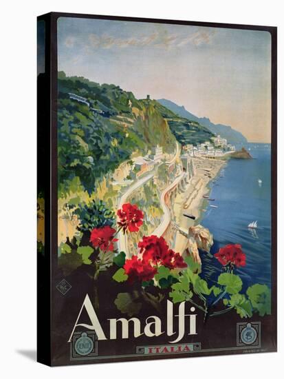 Poster Advertising the Amalfi Coast-Mario Borgoni-Premier Image Canvas