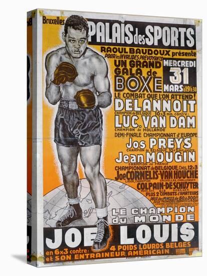 Poster Advertising the Boxing Match Between the Belgian Champion, Delannoit and the Dutch…-Belgian School-Premier Image Canvas