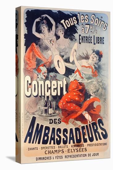 Poster Advertising the Concert Des Ambassadeurs, 1884-Jules Chéret-Premier Image Canvas