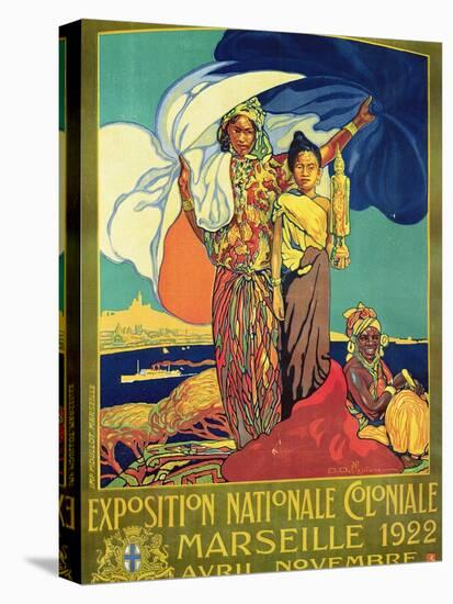 Poster Advertising the 'Exposition Nationale Coloniale', Marseille, April to November 1922-David Dellepiane-Premier Image Canvas