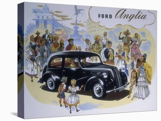 Poster Advertising the Ford Anglia Car-null-Premier Image Canvas