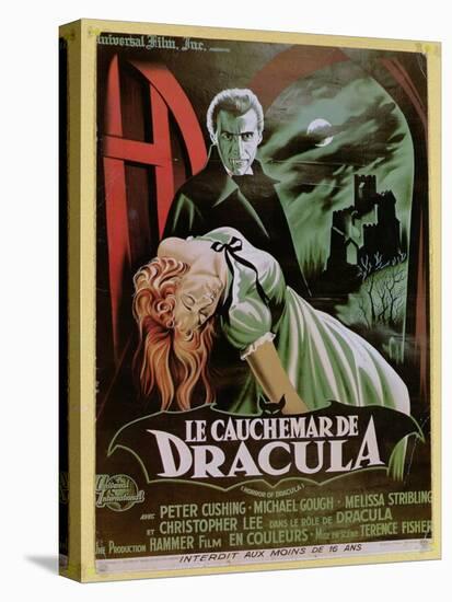 Poster Advertising the French Version of the Film, 'The Horror of Dracula'-French School-Premier Image Canvas