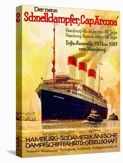 Poster Advertising the Hamburg Southern Line, 1927-null-Premier Image Canvas