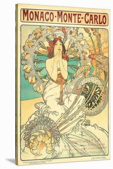 Poster Advertising Trains to Monte Carlo, Monaco, 1897-Alphonse Mucha-Premier Image Canvas