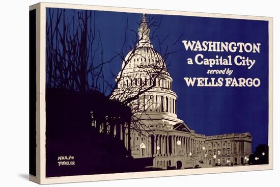 Poster Advertising Wells Fargo, C.1925-Adolph Treidler-Premier Image Canvas