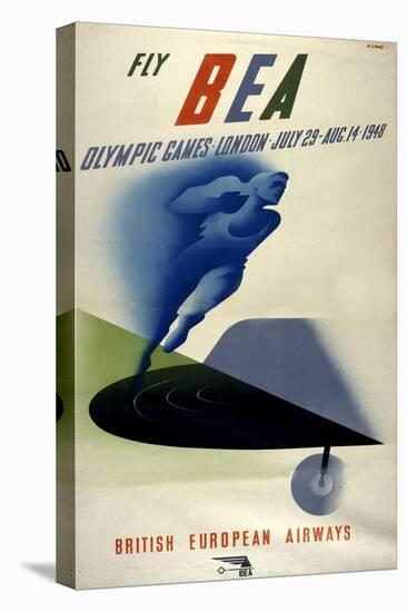 Poster for British European Airways (BEA) Featuring the 1948 London Olympic Games-null-Premier Image Canvas