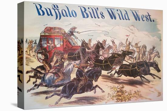 Poster for Buffalo Bill's Wild West Show, C.1885 (Colour Litho)-American-Premier Image Canvas