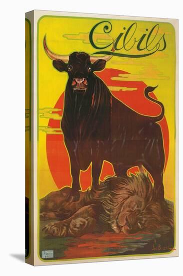 Poster for Cibils Meat Extract with Bull and Lion-null-Premier Image Canvas