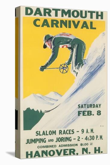 Poster for Dartmouth Skiing Carniival-null-Stretched Canvas
