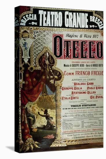 Poster for the production of Othello by Giuseppe Verdi in Brescia, Teatro Grande, 1887-null-Premier Image Canvas