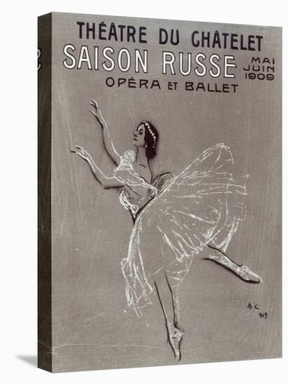 Poster for the 'saison Russe' at the Theatre Du Chatelet, 1909-Valentin Aleksandrovich Serov-Premier Image Canvas