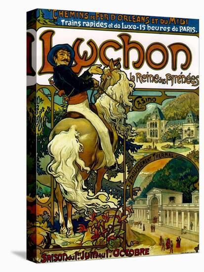 Poster for Trains to Luchon, France, 1895-Alphonse Mucha-Premier Image Canvas