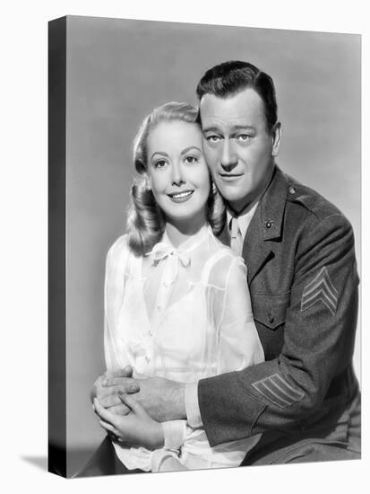 Poster of film Sands of Iwo Jima by AllanDwan with Adele Mara and John Wayne, 1949-null-Stretched Canvas