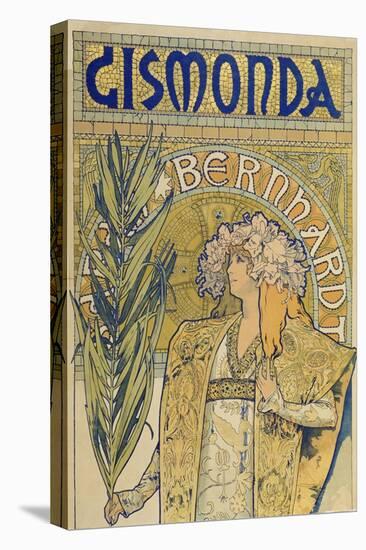 Poster: Sarah Bernhardt as Gismonda at the Theatre De La Renaissance (Upper Part), 1895-Alphonse Mucha-Premier Image Canvas