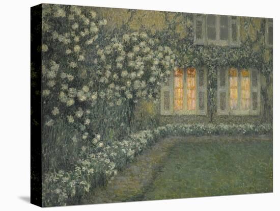 Postimpressionism : Le Jardin Blanc Au Crepuscule ( the White Garden at Dusk) Par Le Sidaner, Henri-Henri Eugene Augustin Le Sidaner-Premier Image Canvas