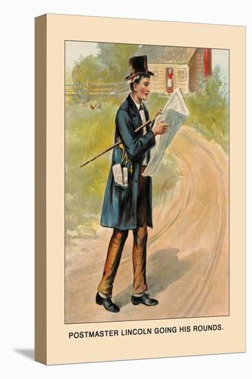 Postmaster Lincoln Going His Rounds-Harriet Putnam-Stretched Canvas